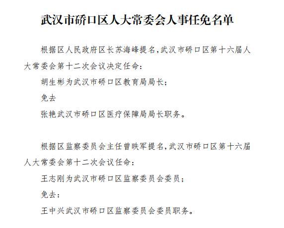 硚口区人民政府办公室人事任命揭晓，开启区域发展新篇章