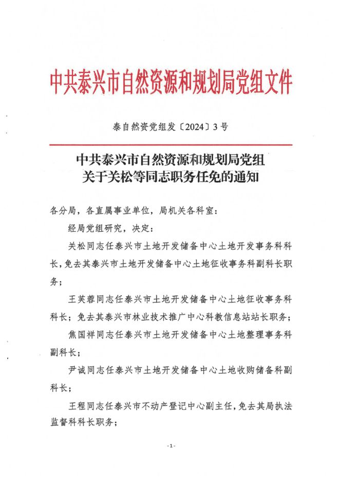 樟树市自然资源和规划局人事任命动态更新